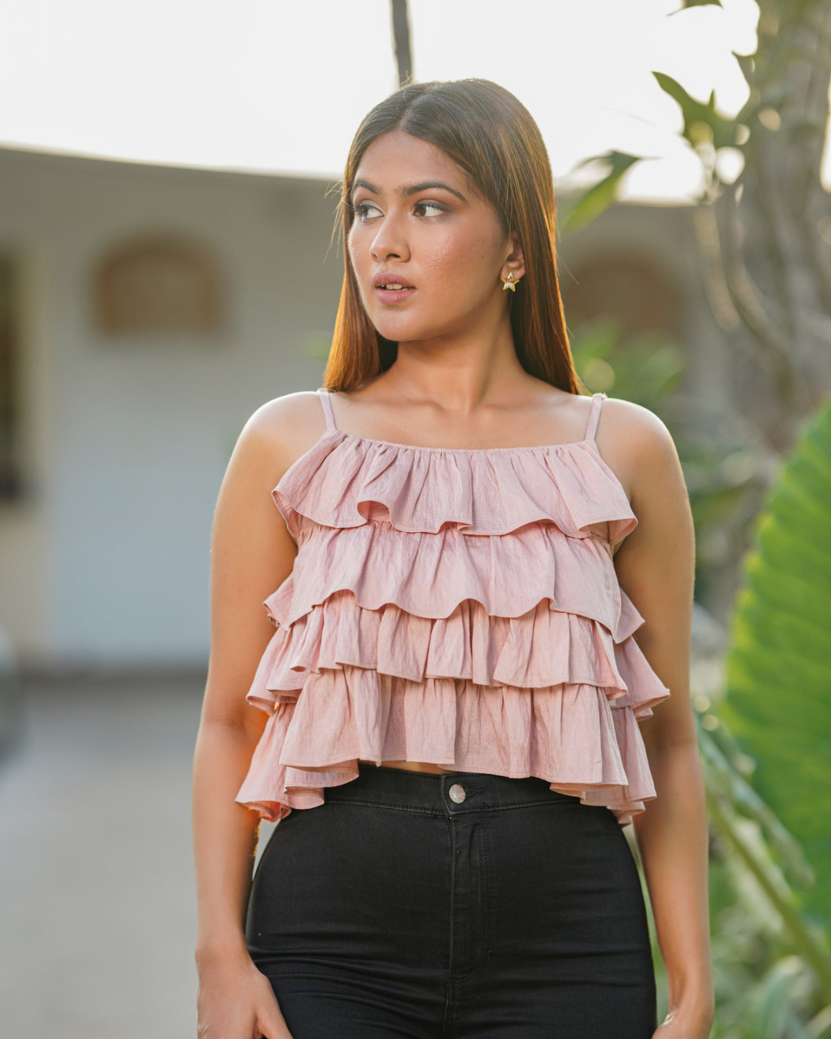 Ruffle Tired Strappy Top