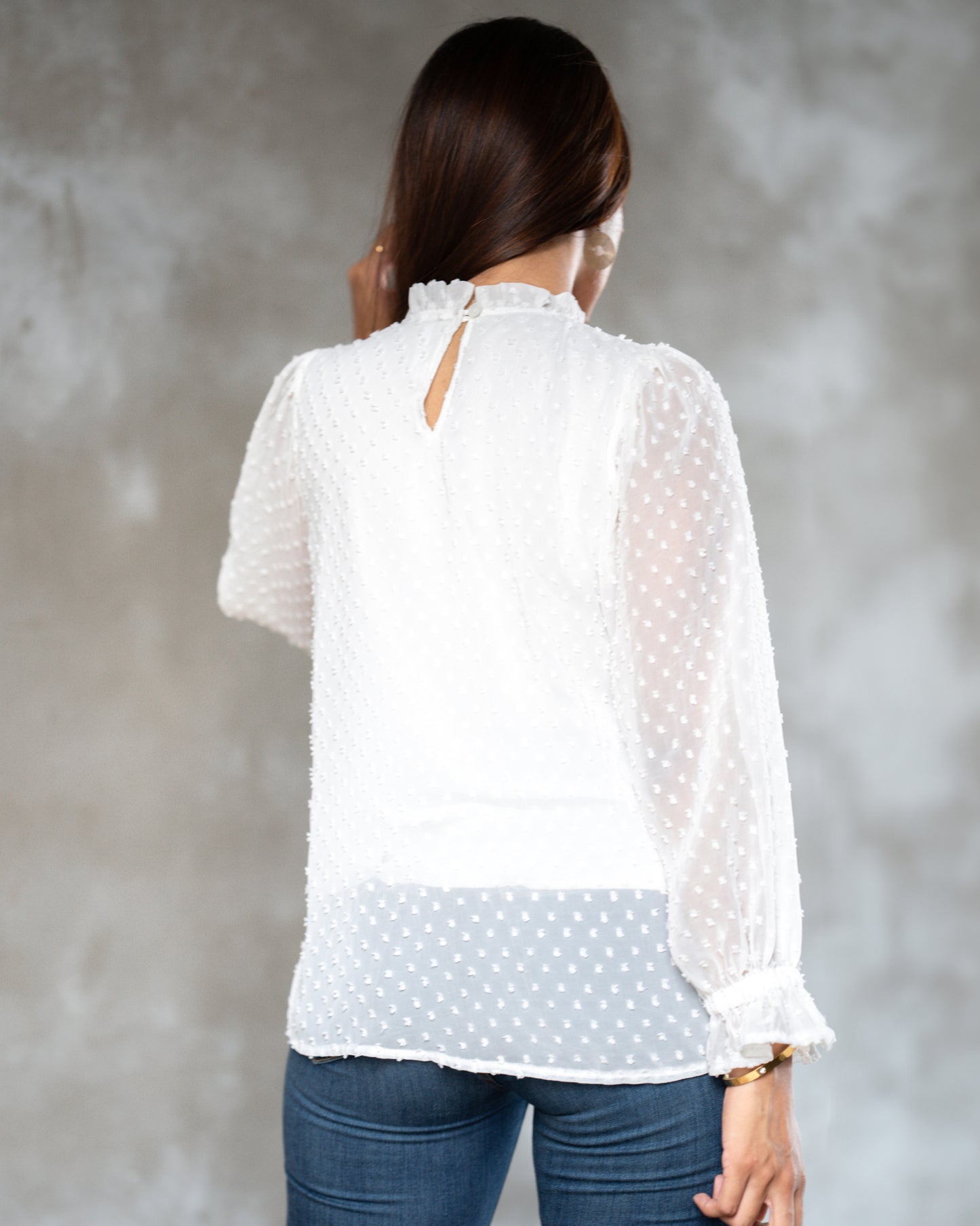 Swissdot High-neck Top - Yarn & Darn