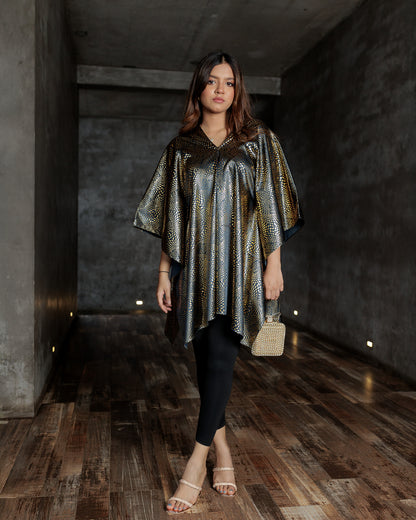 Gold Button Detail Kaftan Top